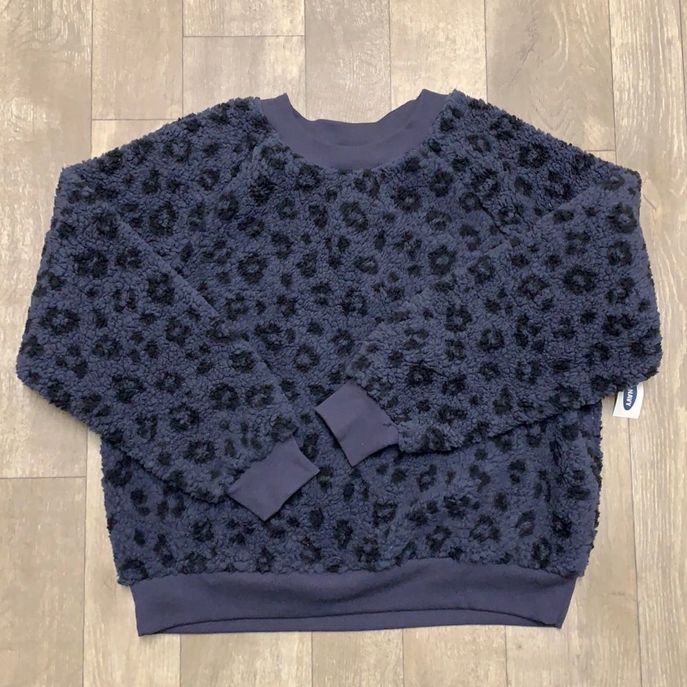 Womens NWT Old Navy Crewneck Sherpa Sweatshirt